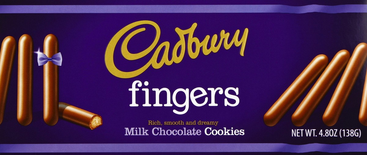 slide 4 of 4, Cadbury Fingers Rich, Smooth and Dreamy Milk Chocolate Cookies, 4.8 oz
