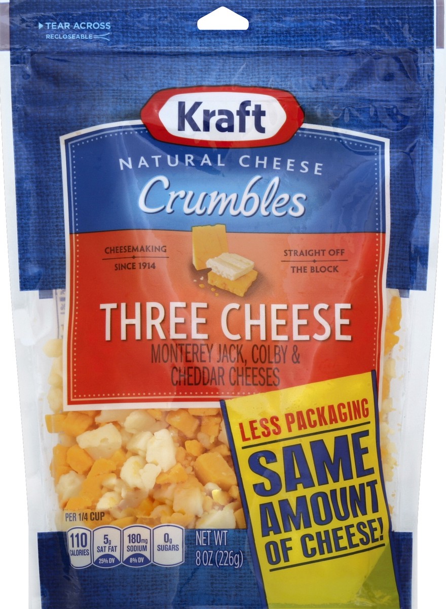 slide 2 of 2, Kraft Cheese Crumbles 8 oz, 8 oz