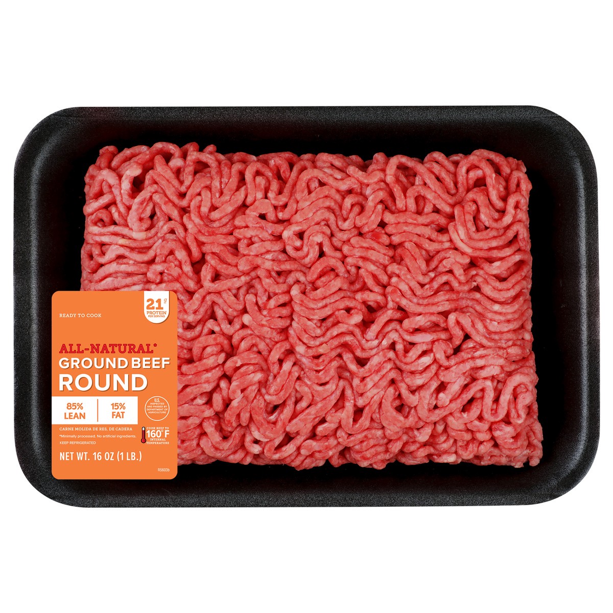 slide 1 of 3, Tyson 85%/15% All Natural Round Ground Beef 16 oz, 16 oz