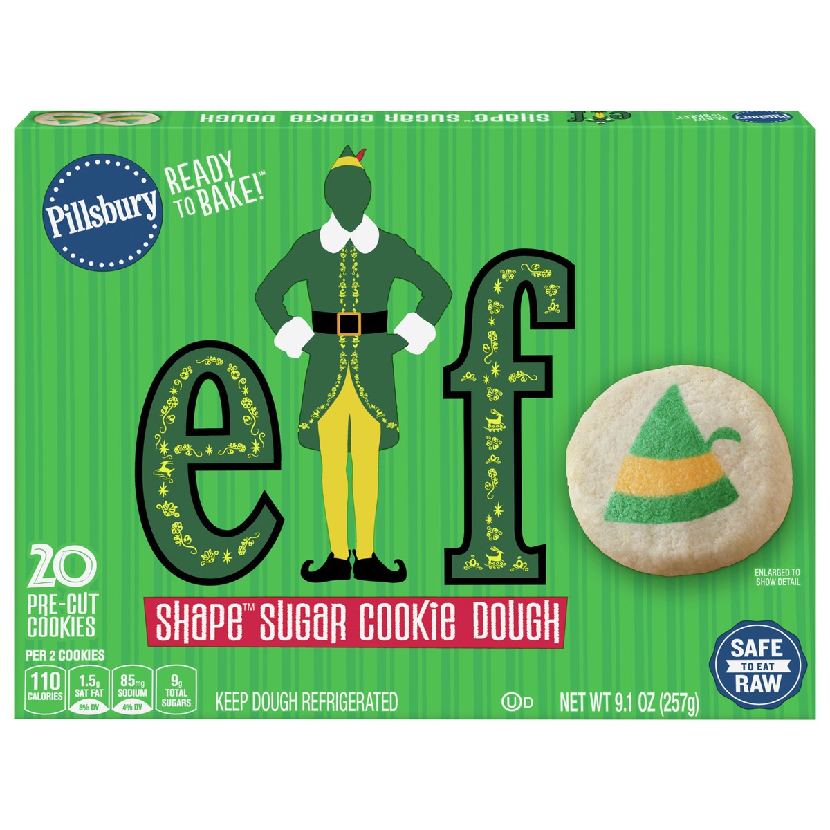 slide 1 of 8, Pillsbury™ Shape™ Elf Sugar Cookies, 20 ct