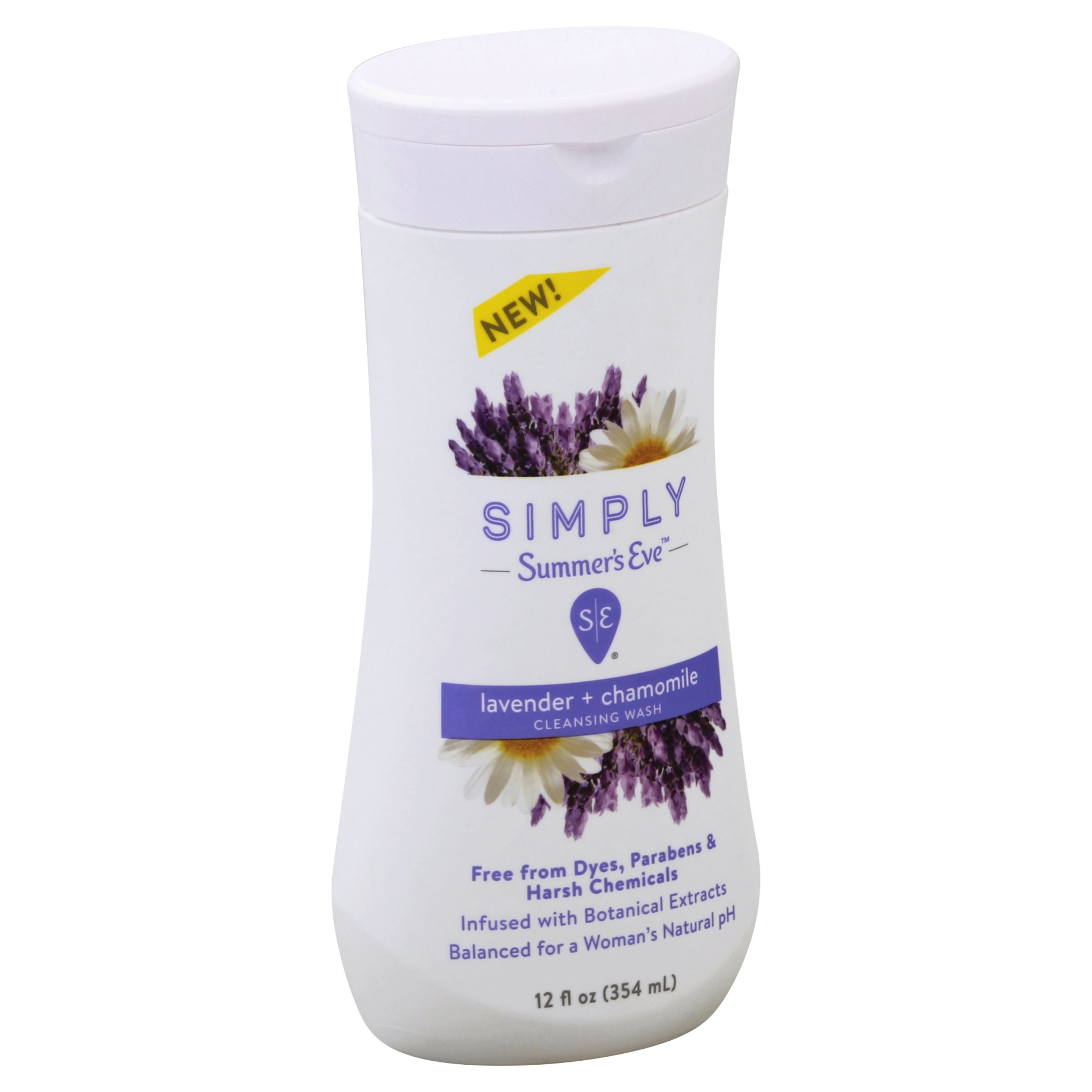 slide 1 of 2, Summer's Eve Simply Lavender and Chamomille Cleansing Wash, 12 fl oz