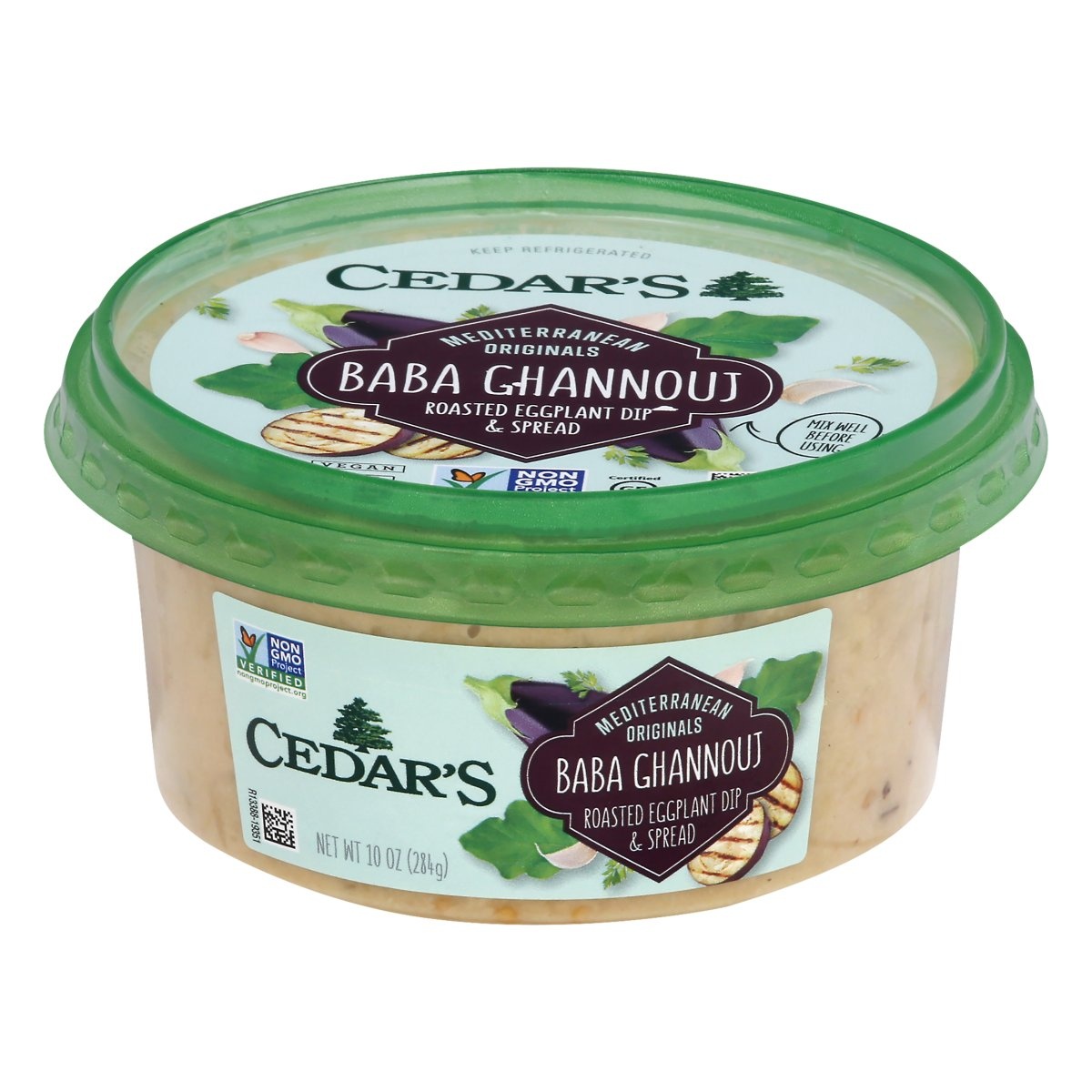 slide 1 of 1, Cedar's Baba Ghannouj Roasted Eggplant Dip & Spread, 10 oz