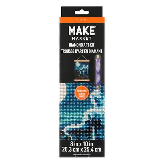 slide 1 of 4, 8" X 10" Mummy Diamond Art Kit With Magnetic Frame By Make Market, 8 in x 10 in