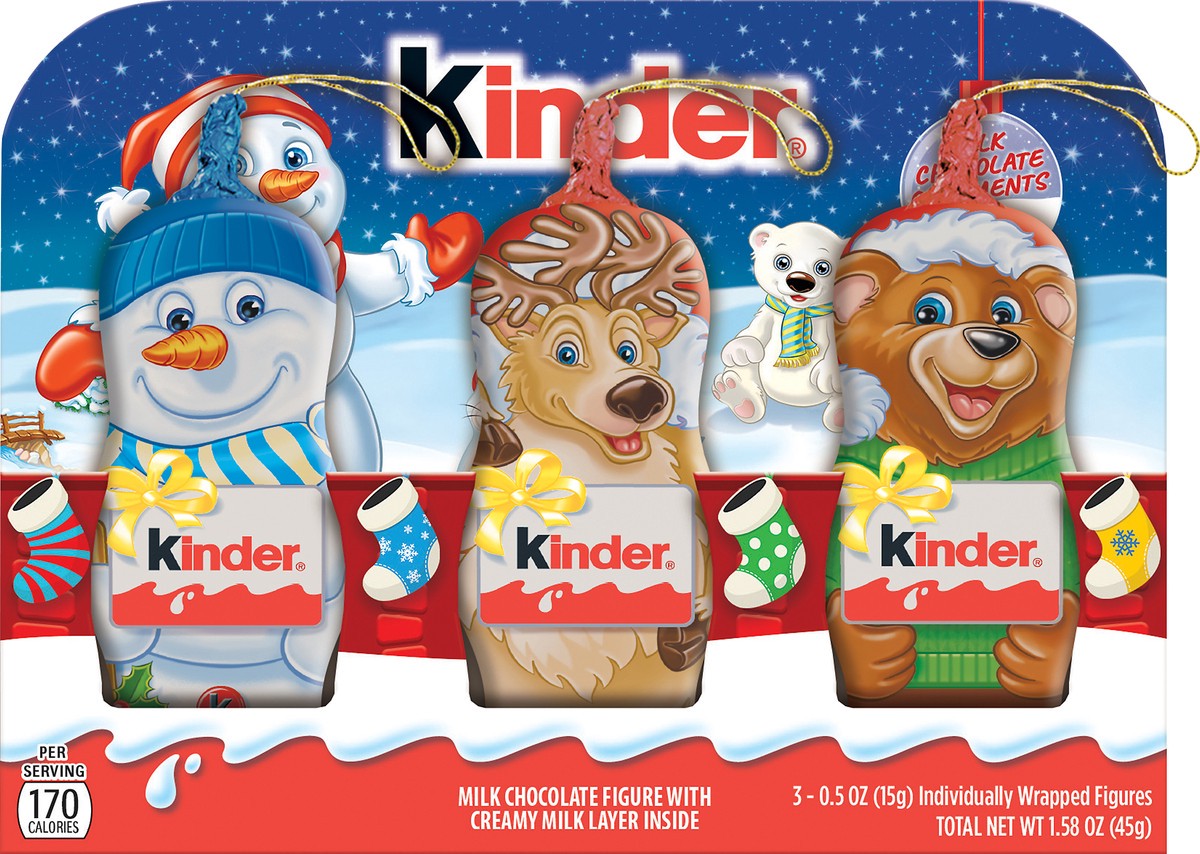 slide 3 of 4, Kinder 3 Pack Creamy Milk Layer Milk Chocolate Figure 3 ea, 3 ct