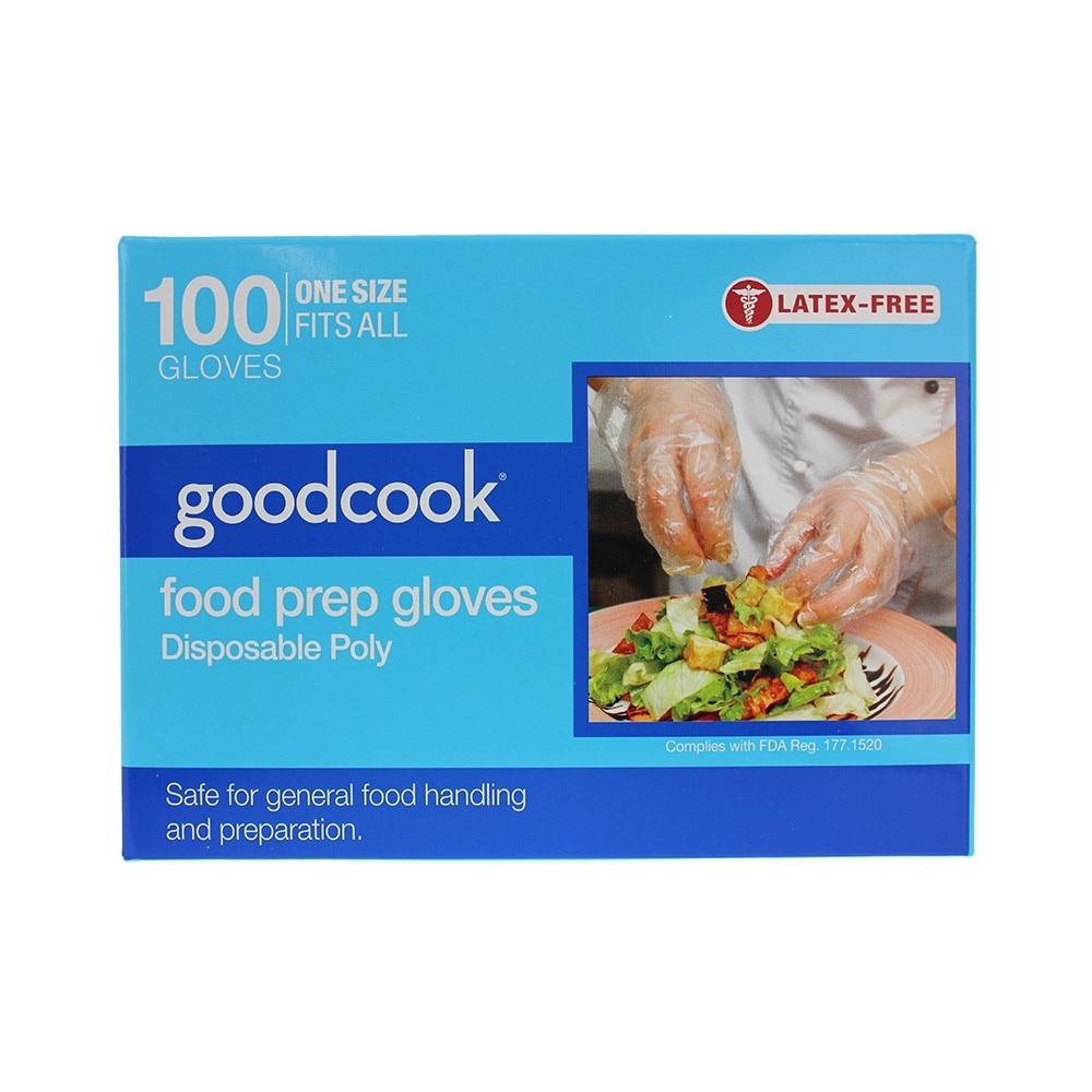 slide 1 of 1, Everyday Living Goodcook Disposable Poly Food Prep Gloves - Clear, 100 ct