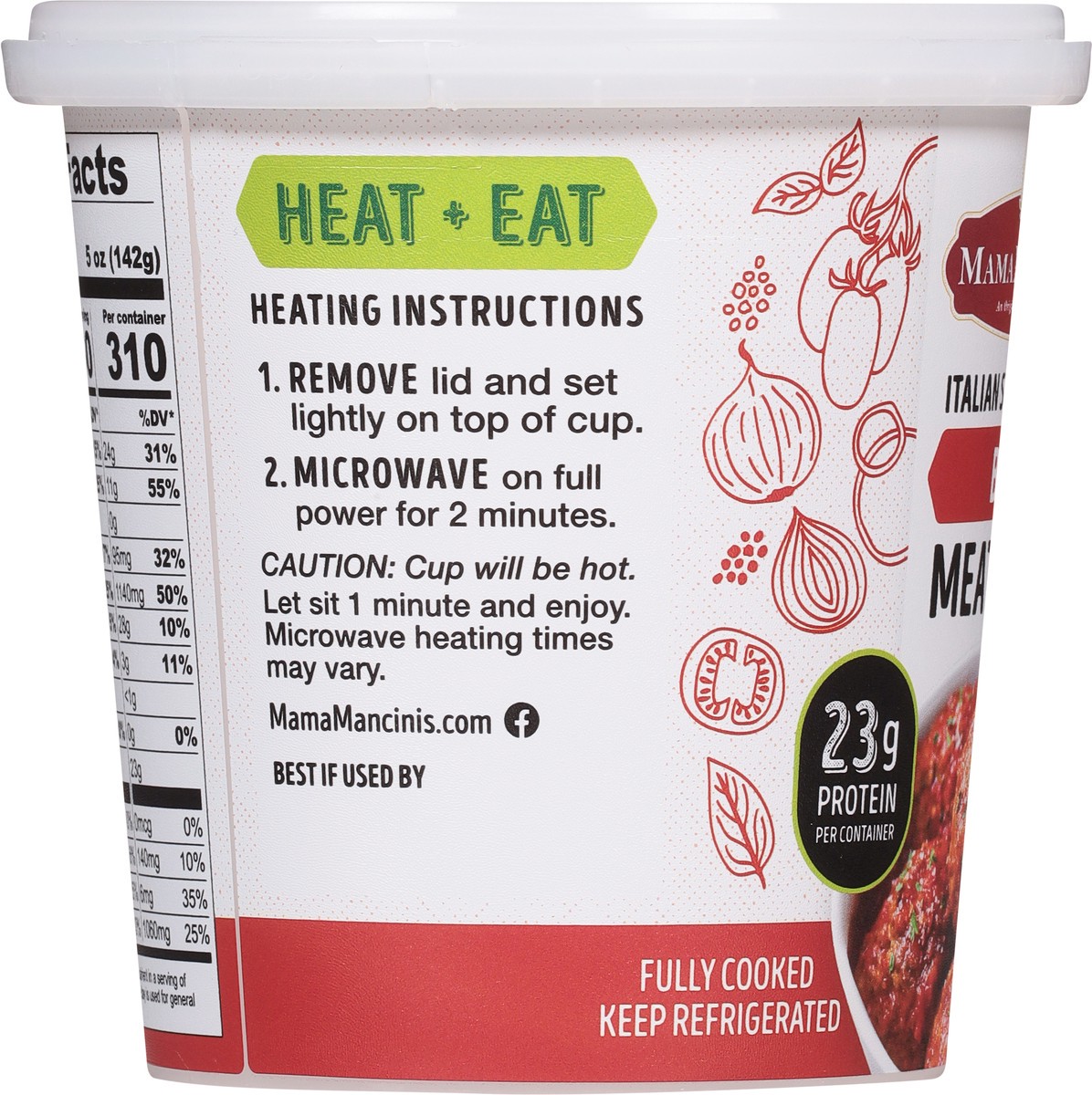 slide 3 of 12, MamaMancini's Mama Mancini's Cup of Beef Meatballs in Italian Style Sauce 10.0 oz, 10 oz