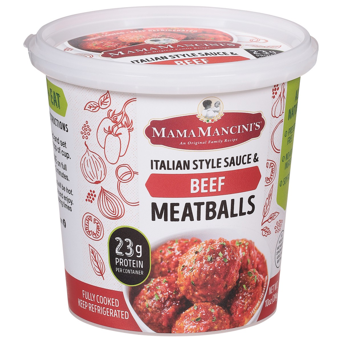 slide 6 of 12, MamaMancini's Mama Mancini's Cup of Beef Meatballs in Italian Style Sauce 10.0 oz, 10 oz