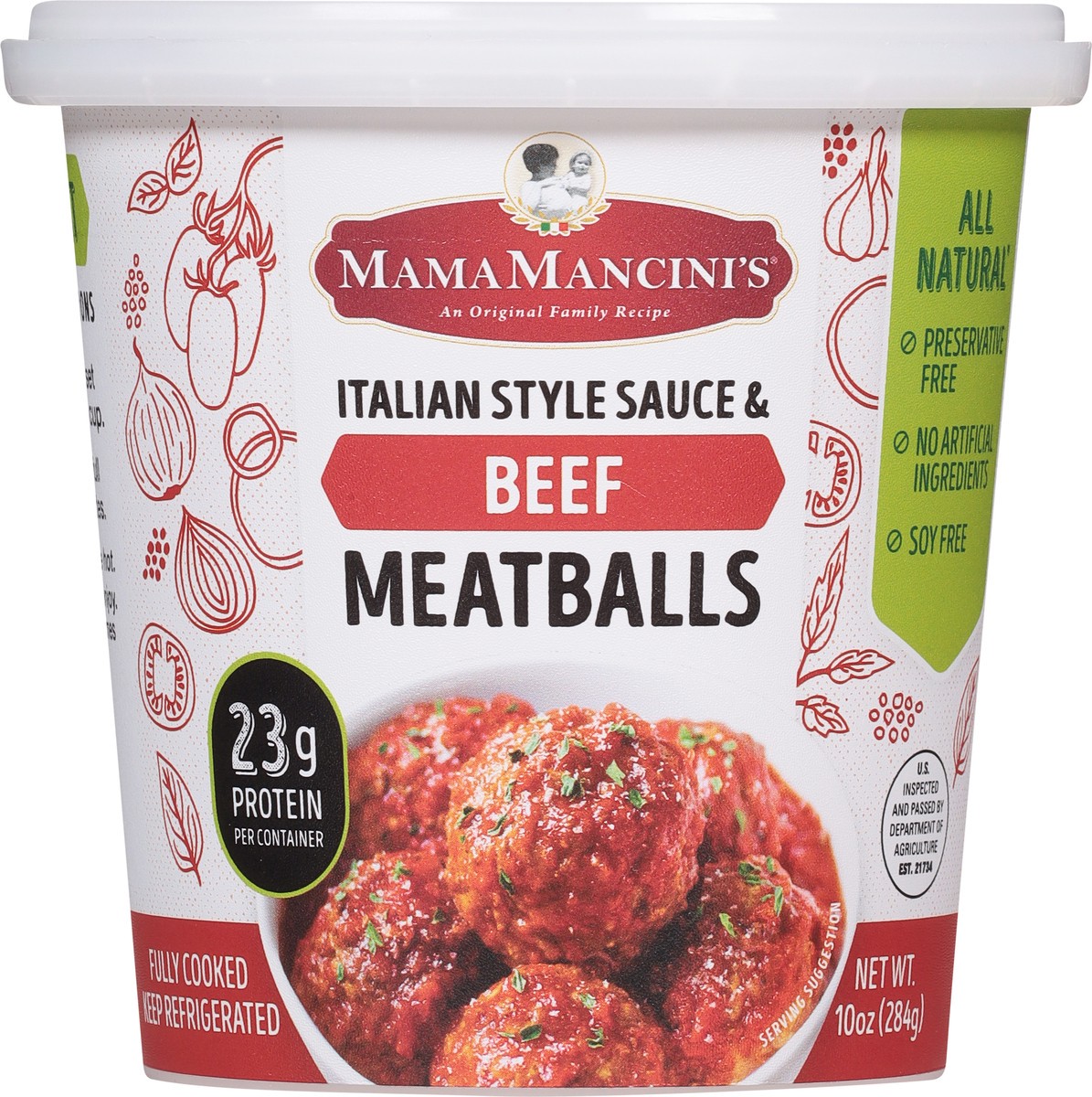 slide 12 of 12, MamaMancini's Mama Mancini's Cup of Beef Meatballs in Italian Style Sauce 10.0 oz, 10 oz