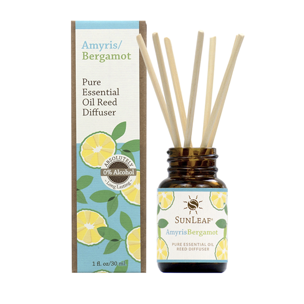 slide 1 of 1, Sunleaf Amyris Bergamot Essential Oil Reed Mini Diffuser, 1 ct