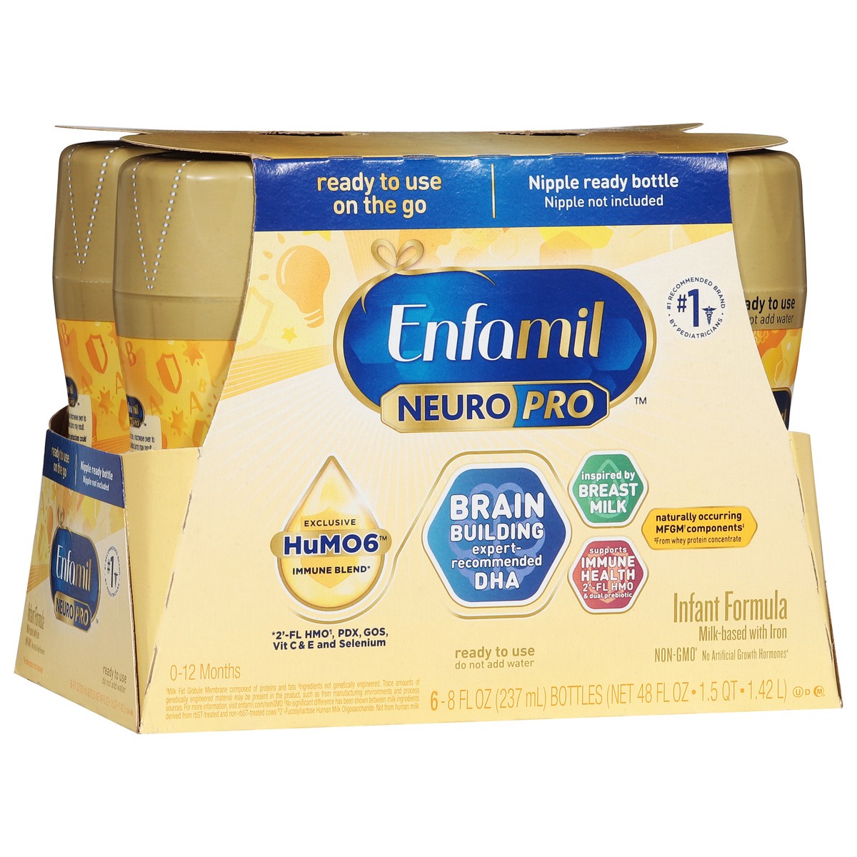 slide 9 of 14, Enfamil Neuro Pro Infant Formula with Iron 6 - 8 fl oz Bottles, 6 ct; 8 fl oz