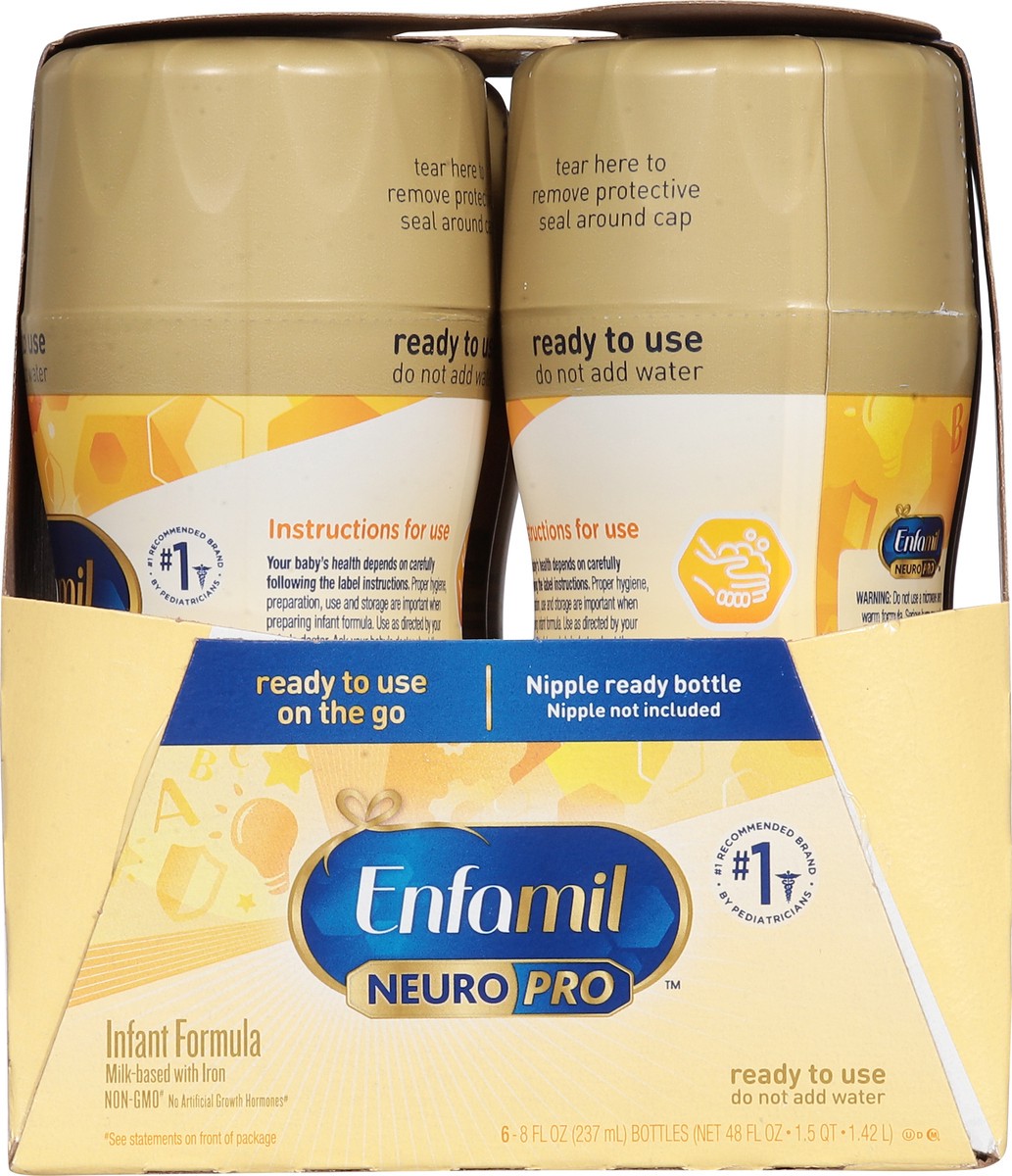 slide 4 of 14, Enfamil Neuro Pro Infant Formula with Iron 6 - 8 fl oz Bottles, 6 ct; 8 fl oz