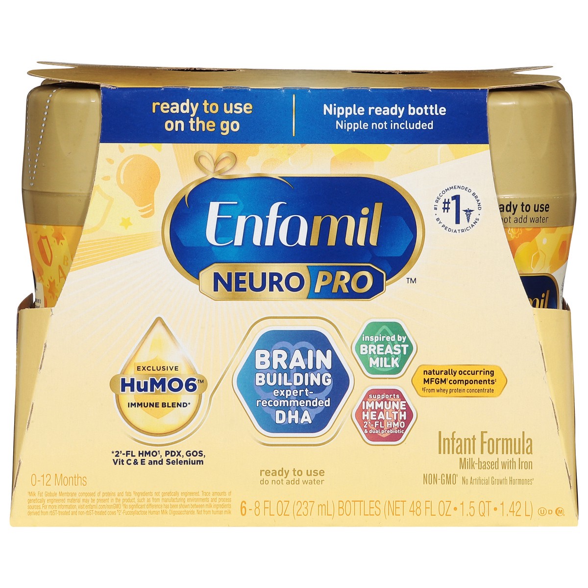 slide 1 of 14, Enfamil Neuro Pro Infant Formula with Iron 6 - 8 fl oz Bottles, 6 ct; 8 fl oz