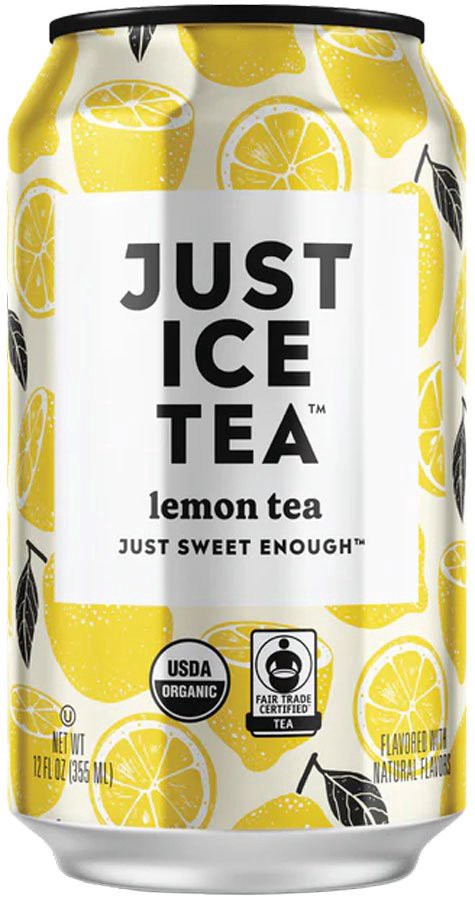 slide 1 of 1, Just Ice Tea Organic Lemon Black Ice Tea, 12 oz
