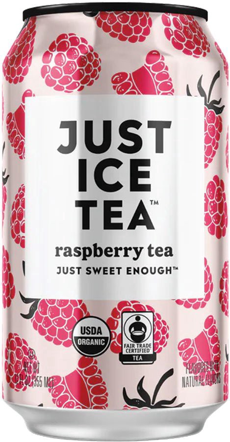 slide 1 of 1, Just Ice Tea Organic Raspberry Ice Tea, 12 oz