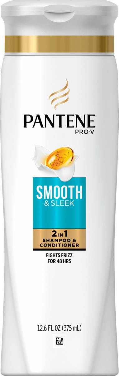 slide 3 of 3, Pantene Pro-V Smooth & Sleek 2 in 1 Shampoo & Conditioner 12.6 fl oz Bottle, 12.6 fl oz