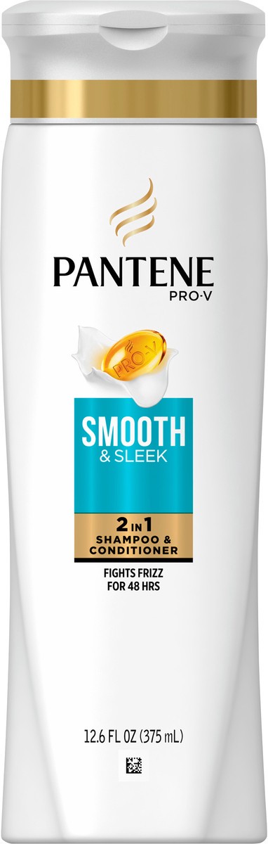 slide 1 of 3, Pantene Pro-V Smooth & Sleek 2 in 1 Shampoo & Conditioner 12.6 fl oz Bottle, 12.6 fl oz