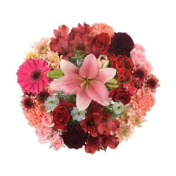 Bloom Haus Lush Bouquet - Orange / Purple / Green