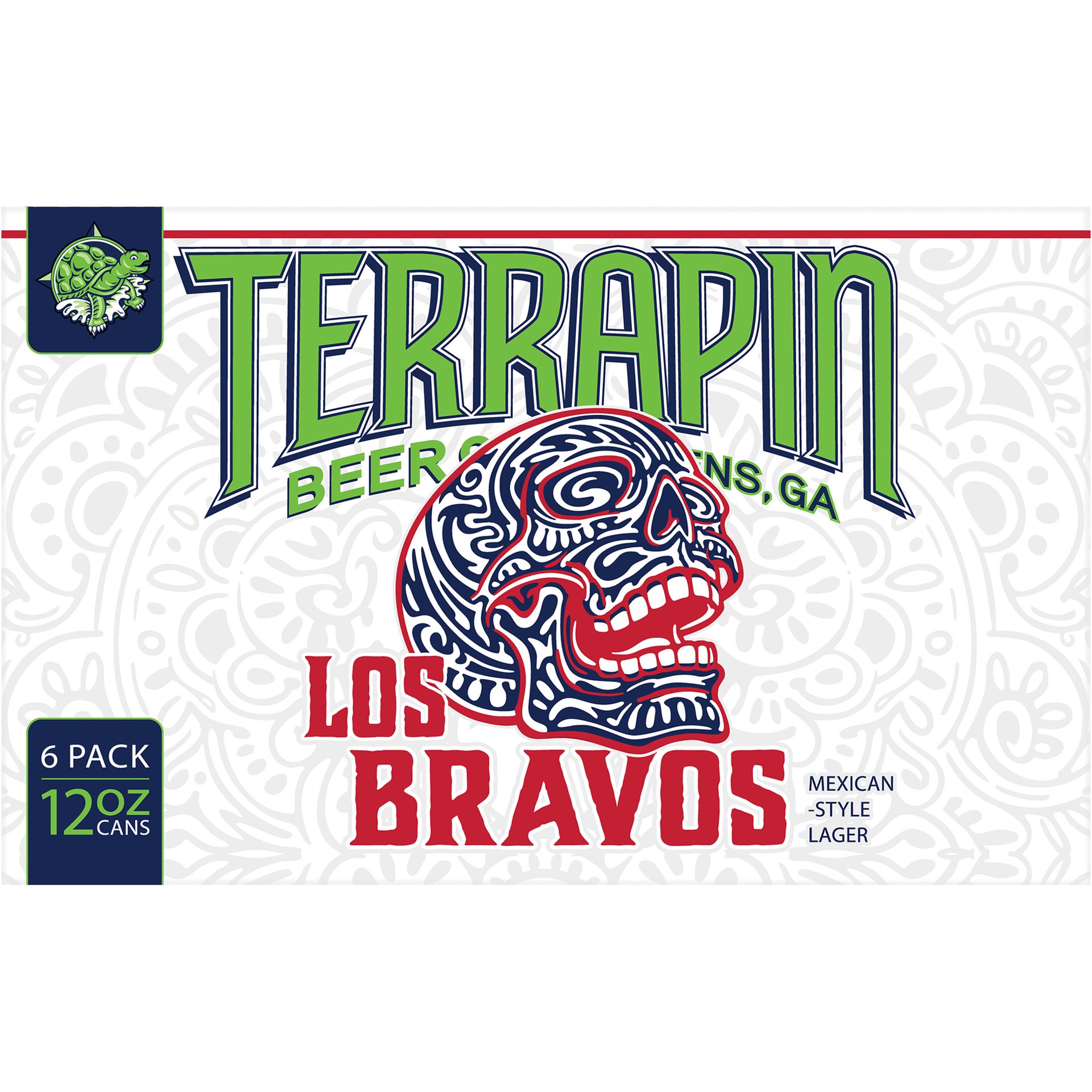 slide 5 of 5, Terrapin Los Bravos Mexican-Style Lager Craft Beer, 5.1% ABV, 6 pack, 12-oz beer cans, 12 fl oz
