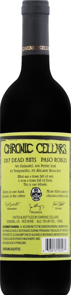 slide 5 of 8, Chronic Cellars Zinfandel, 750 ml