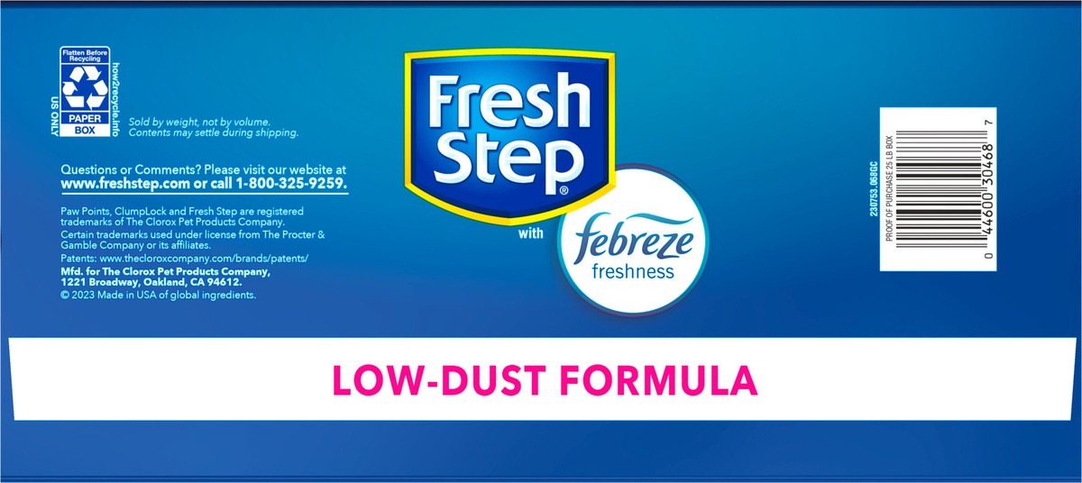 slide 2 of 9, Fresh Step Multi-Cat With Febreze Freshness Scented Clumping Cat Litter, 25 lb