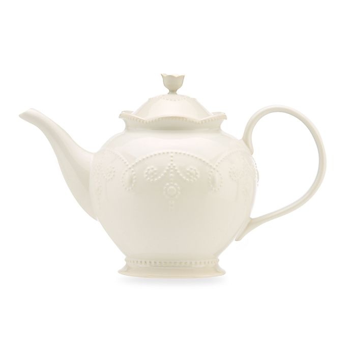 slide 1 of 1, Lenox French Perle Teapot - White, 1 ct