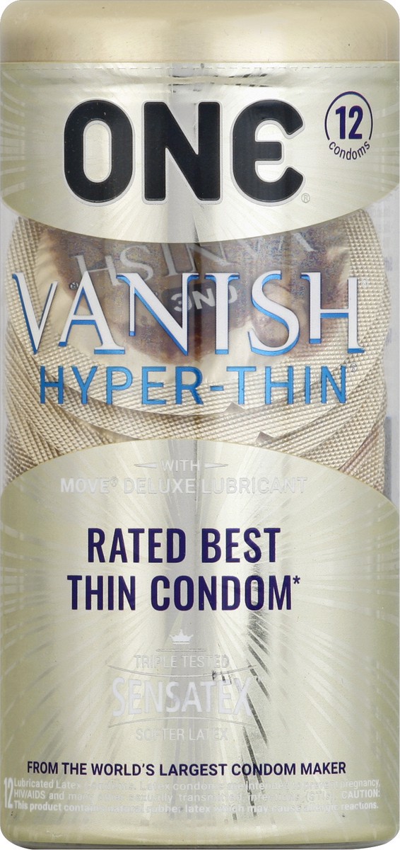 slide 1 of 8, O.N.E. Condoms 12 ea, 12 ct