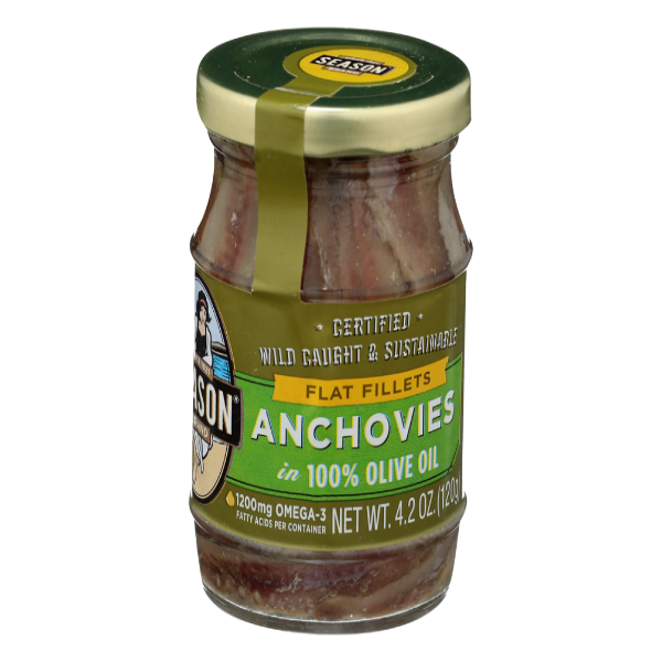 slide 1 of 1, Season Brand Anchovies In Olive Oil, 4.2 oz