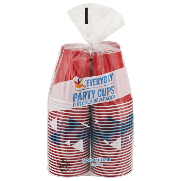 slide 1 of 1, Giant Everyday Plastic Party Cups for Cold Beverages 18 oz, 100 ct