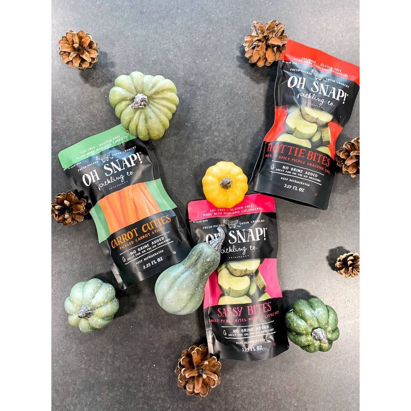 slide 4 of 6, Oh Snap! Pickling Co. Pickle Sweet & Sassy Bites, 3.25 fl oz