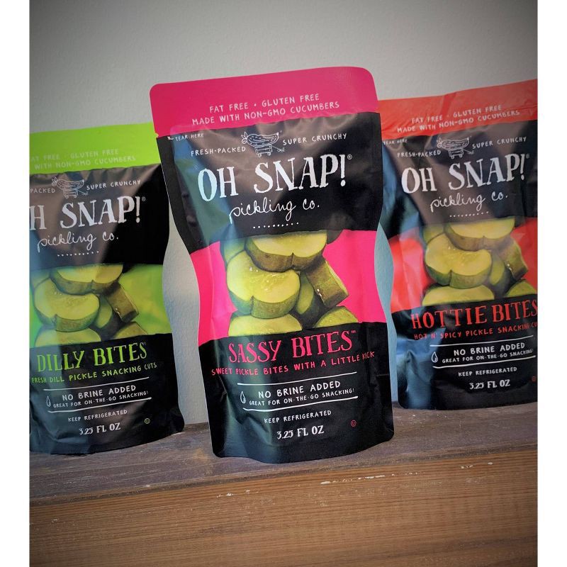 slide 5 of 6, Oh Snap! Pickling Co. Pickle Sweet & Sassy Bites, 3.25 fl oz