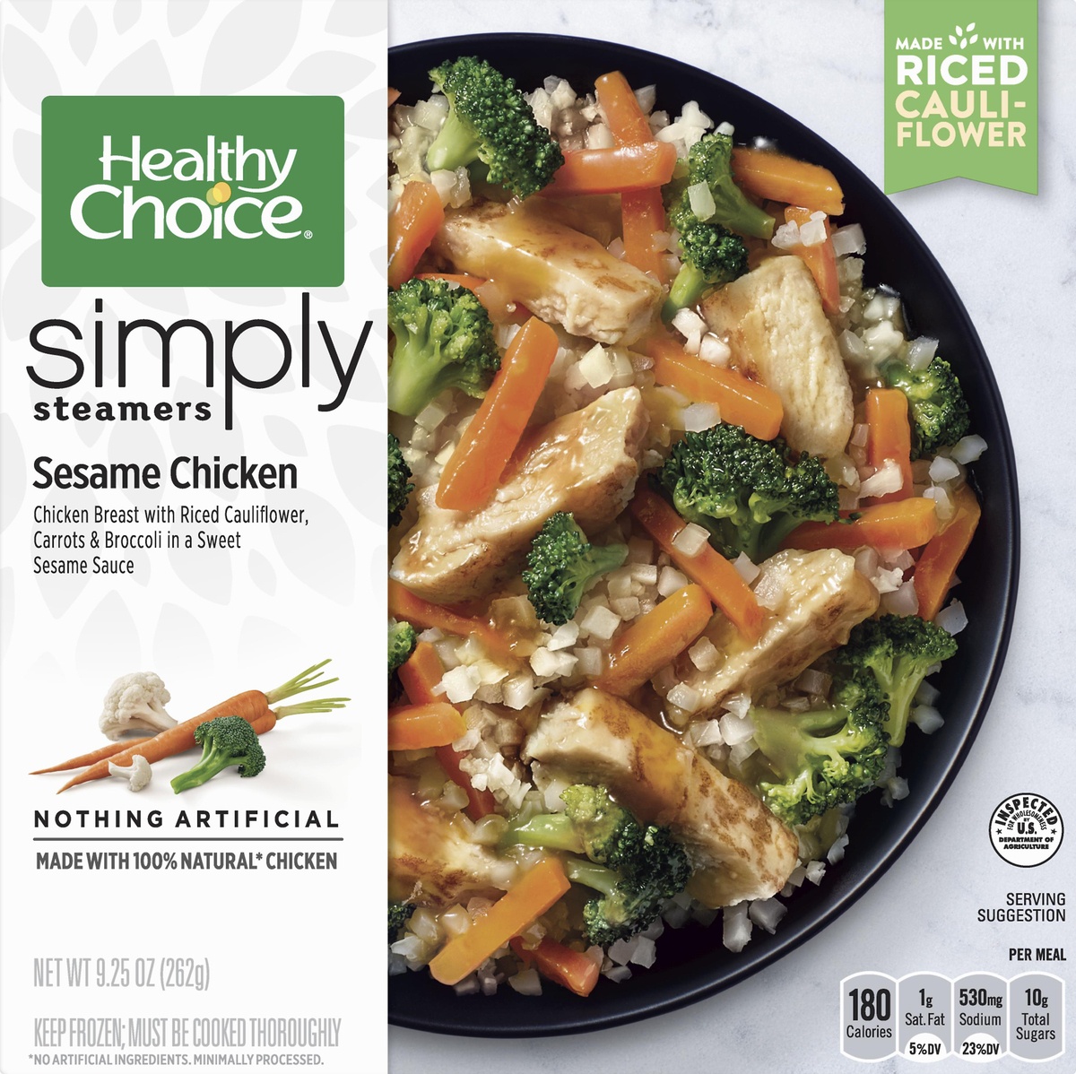 slide 7 of 8, Healthy Choice Simply Steamers Sesame Chicken, 9.25 oz