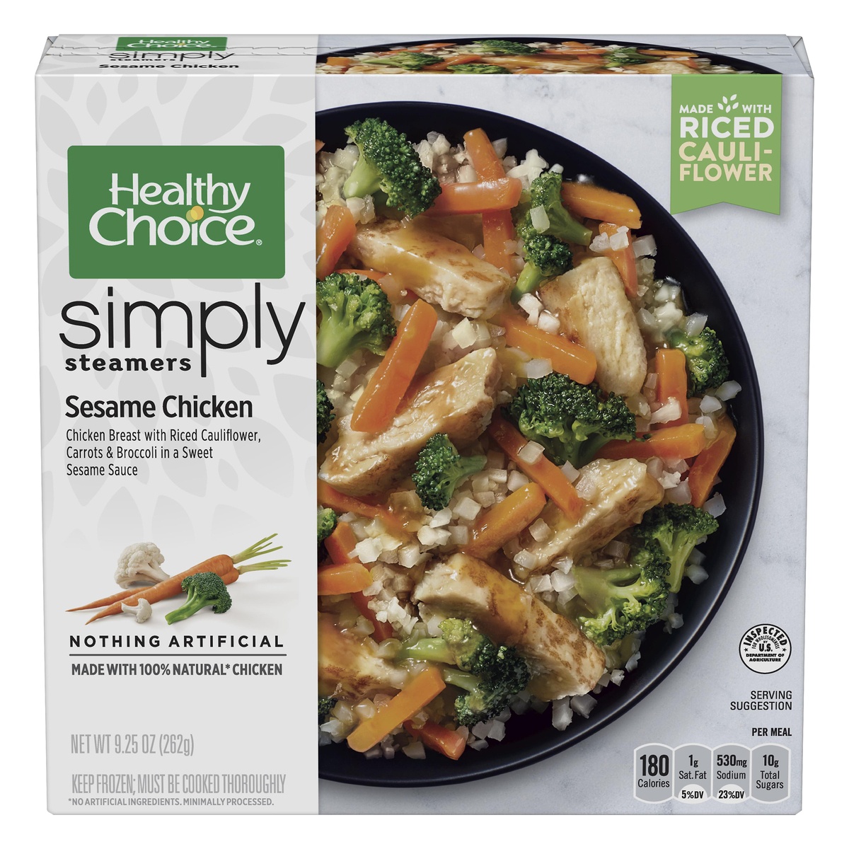 slide 1 of 8, Healthy Choice Simply Steamers Sesame Chicken, 9.25 oz