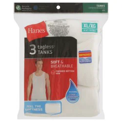 Hanes Tagless Tanks XL/XG (46-48) 3 ea