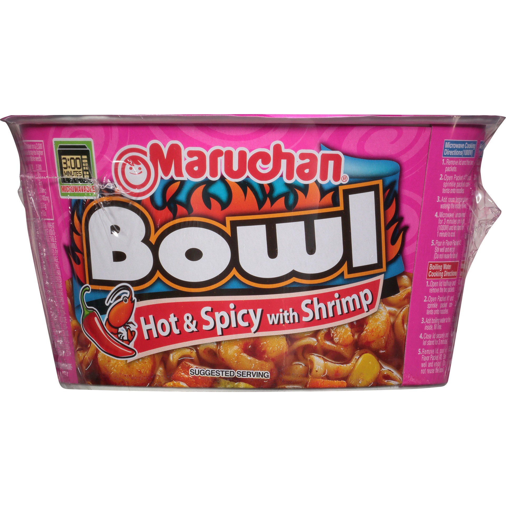 slide 4 of 7, Maruchan Bowl Hot And Spicy Shrimp, 3.32 oz