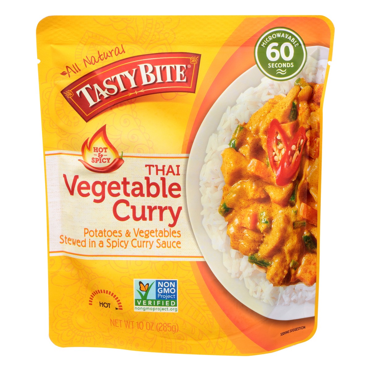 slide 1 of 13, Tasty Bite Hot & Spicy Thai Veg Curry, 10 oz