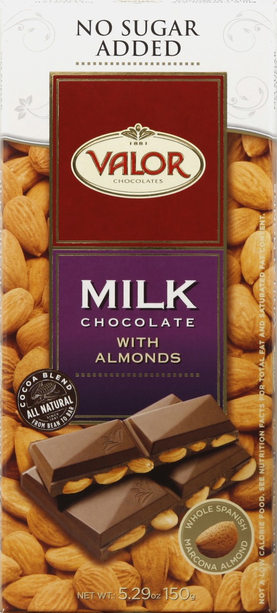 slide 1 of 5, Valor Milk Chocolate, With Almonds, 5.29 oz