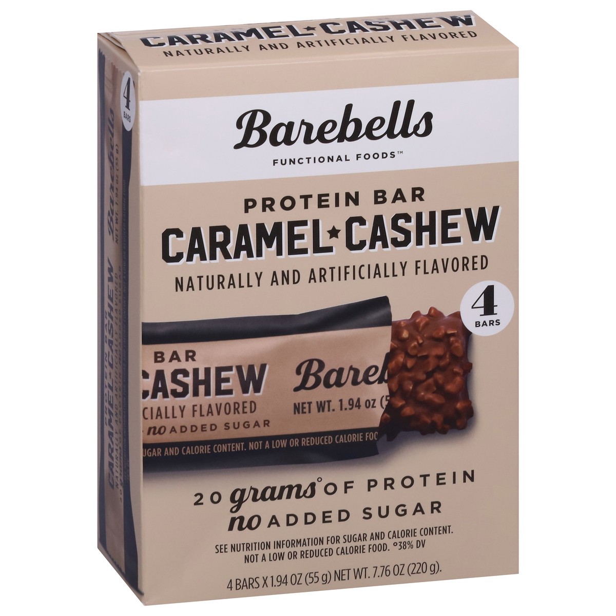 slide 10 of 13, Barebells Caramel + Cashew Protein Bars 4 - 1.94 oz Bars, 4 ct