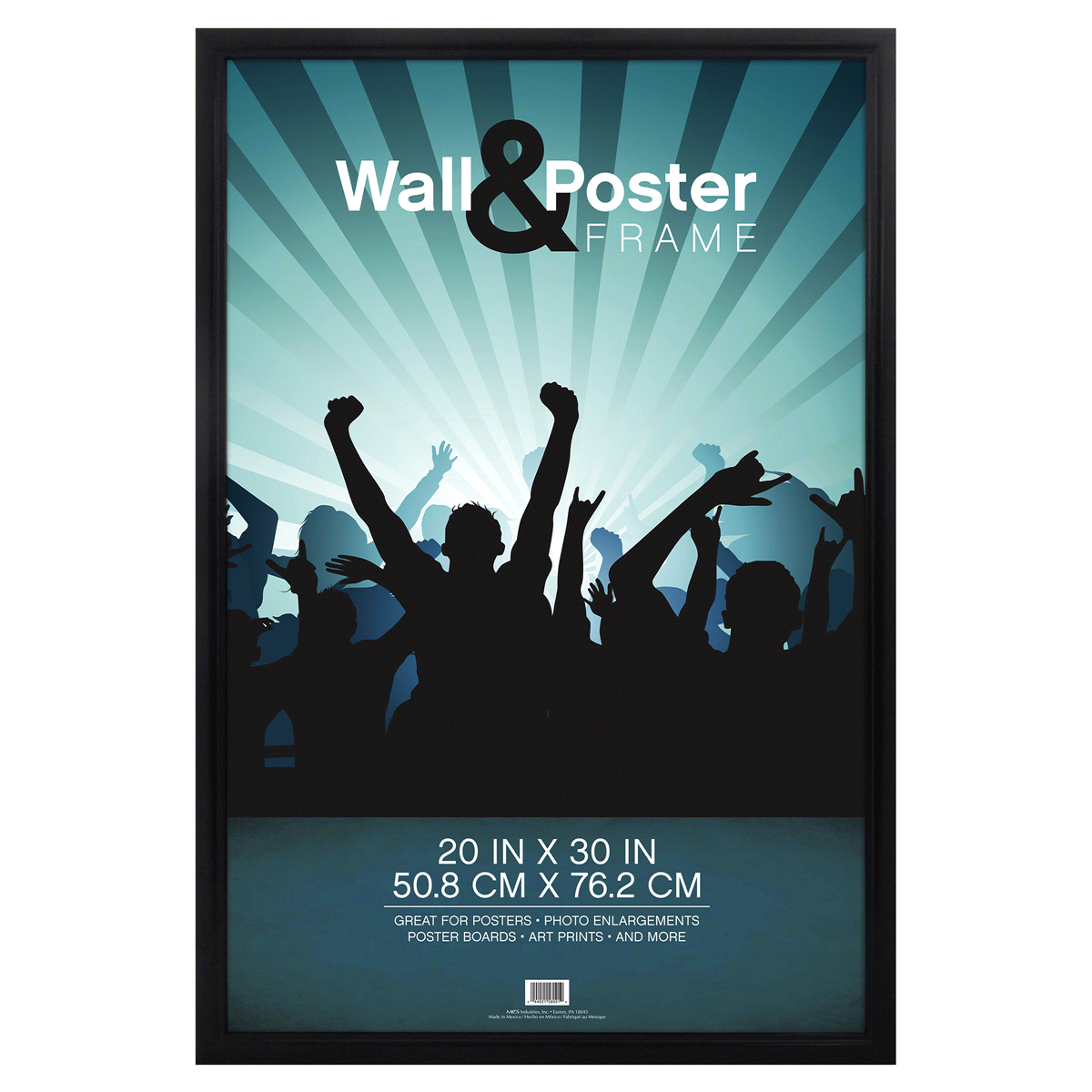 slide 1 of 1, MCS Townsend Poster Frame - Black, 20 in x 30 in
