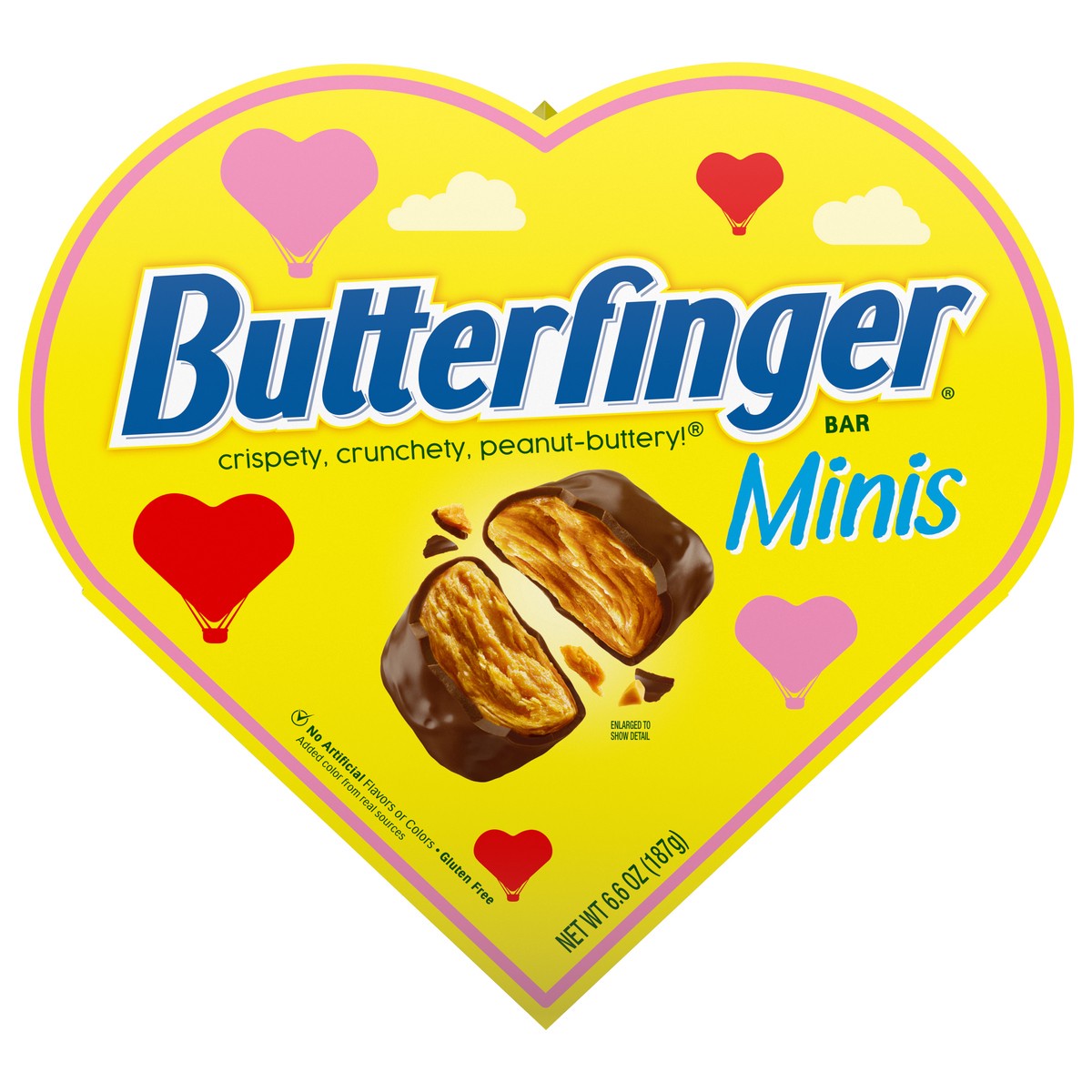 slide 1 of 9, Butterfinger Heart Box, 6.6 oz