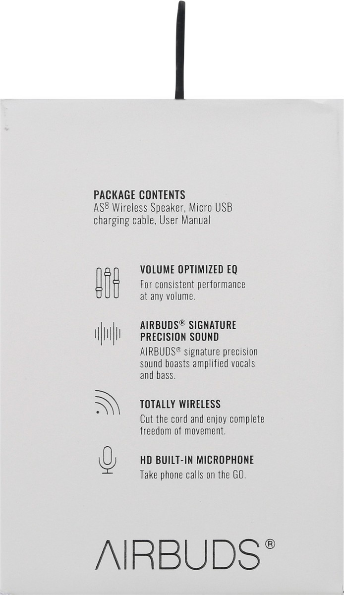 slide 3 of 9, Airbuds AS8 Wireless Speaker 1 ea Box, 1 ct