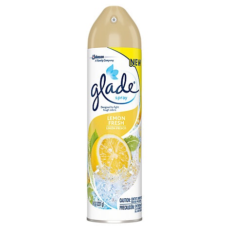 slide 1 of 1, Glade Room Spray Air Freshener Lemon Fresh, 8 oz