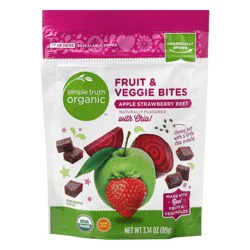 Simple Truth Organic Apple Strawberry Beet With Chia Fruit & Veggie Bites Snack