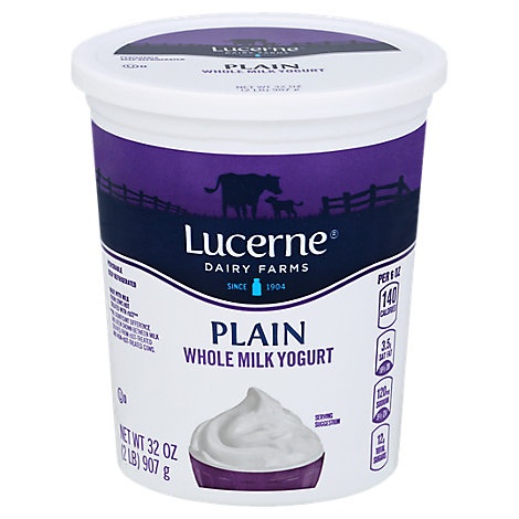 slide 1 of 1, Lucerne Yogurt Whole Milk, 32 oz