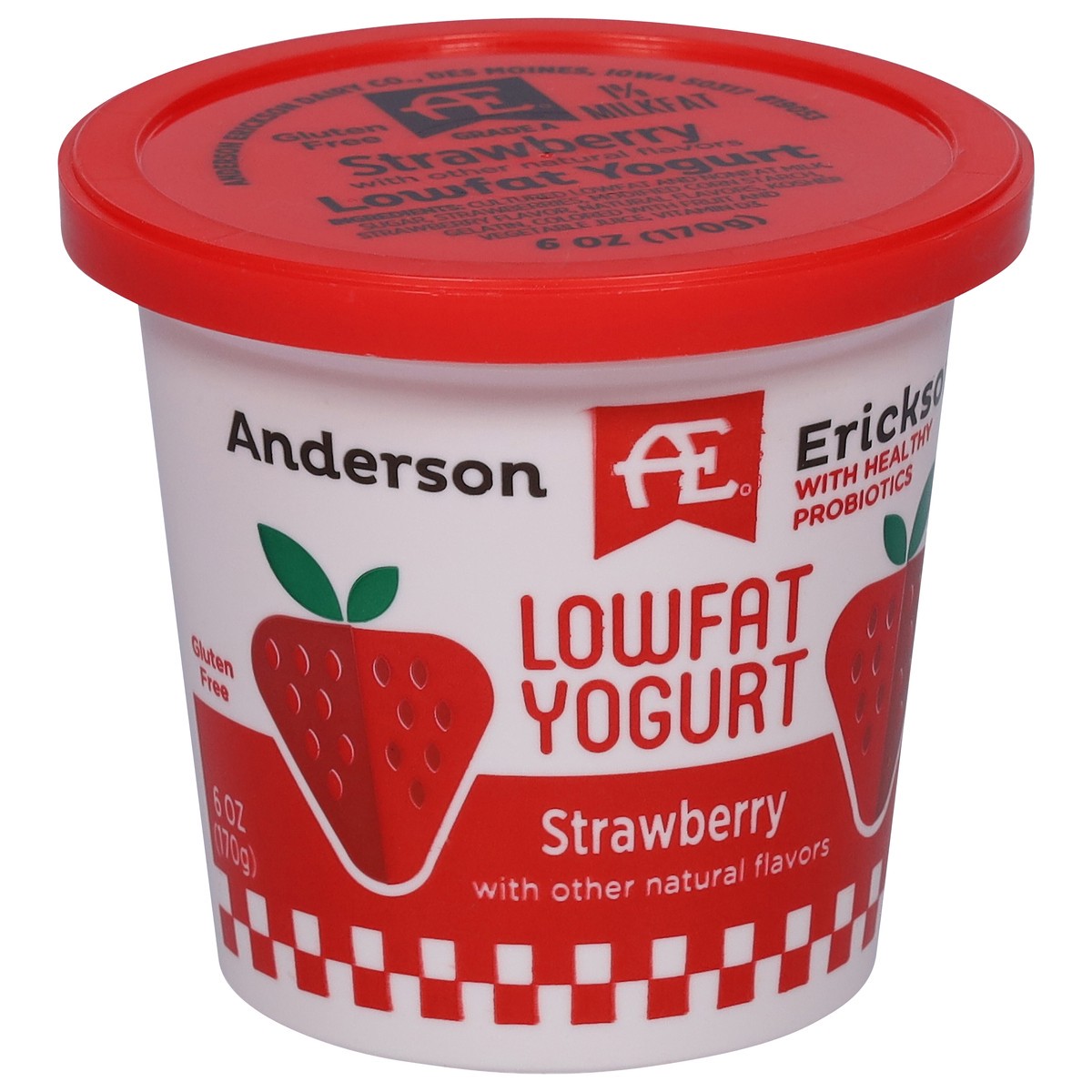 slide 6 of 9, Anderson Erickson Dairy Lowfat Strawberry Yogurt 6 oz, 6 oz