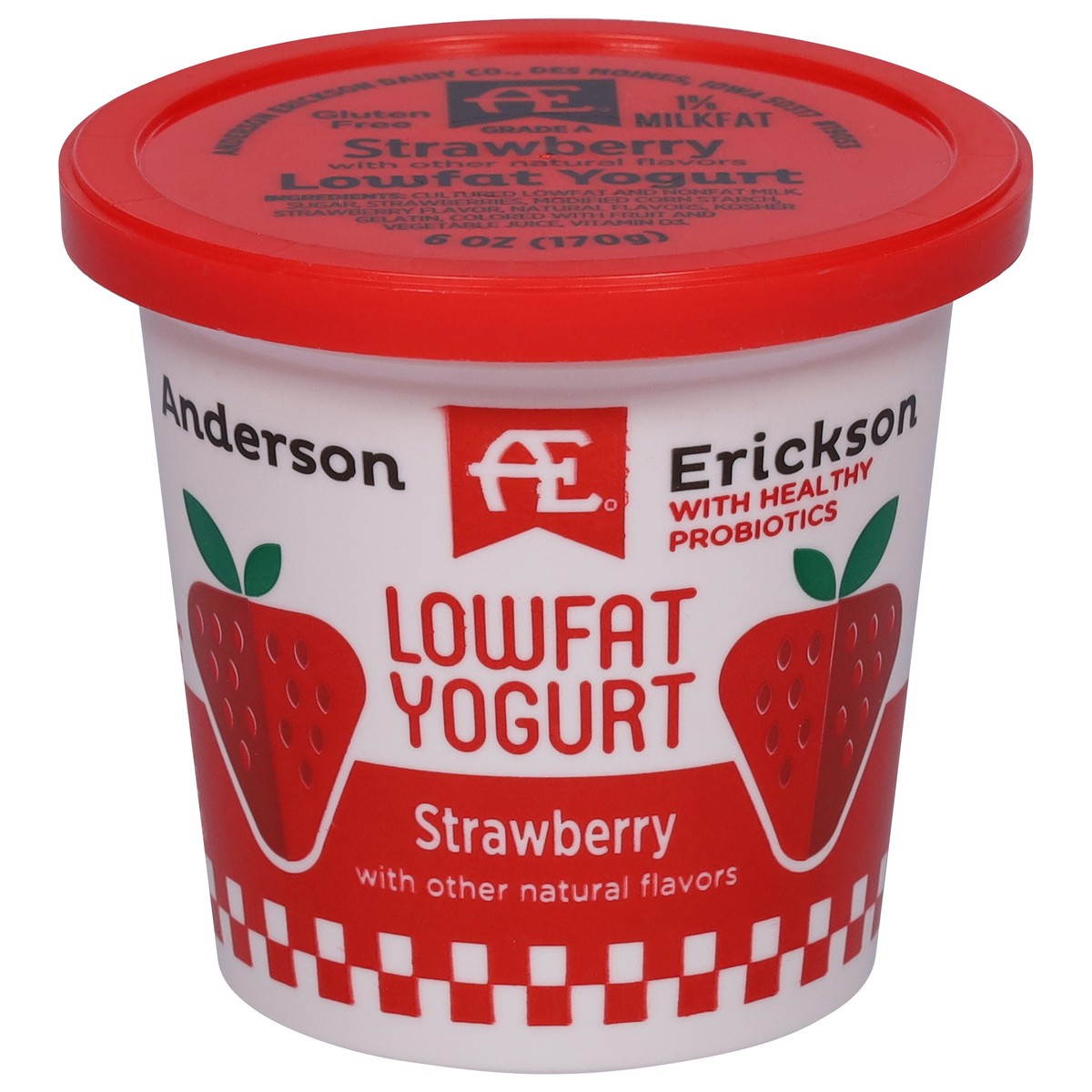 slide 1 of 9, Anderson Erickson Dairy Lowfat Strawberry Yogurt 6 oz, 6 oz