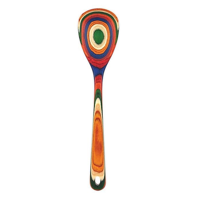 slide 1 of 1, Totally Bamboo Birchwood Mixing Spoon - Rainbow, 1 ct