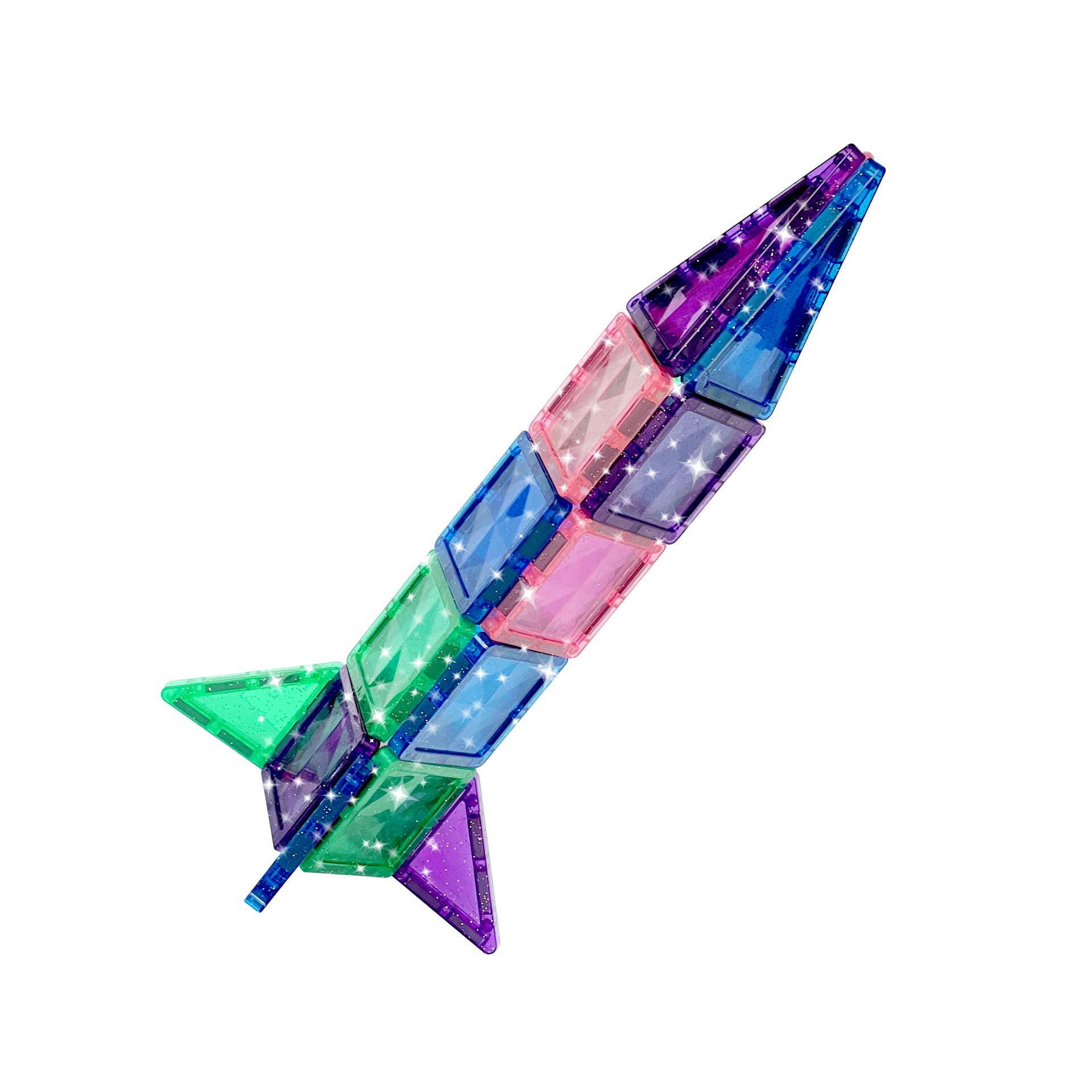 slide 4 of 5, Crayola Glitter Pip-Tiles Mini-Magnetic Building Tiles, 3.5 in x 3.5 in x 2 in