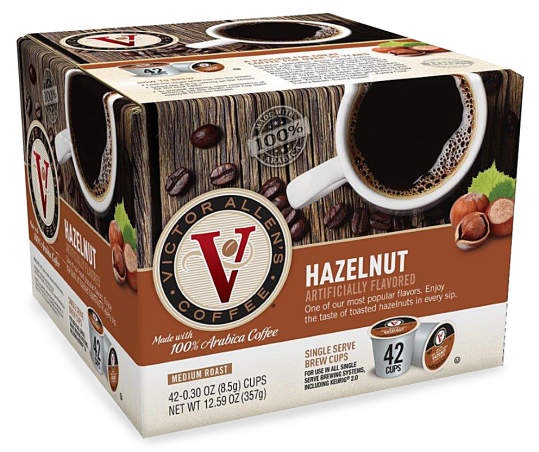 slide 1 of 1, Victor Allen's Single Serve Coffee Hazelnut, 42 ct