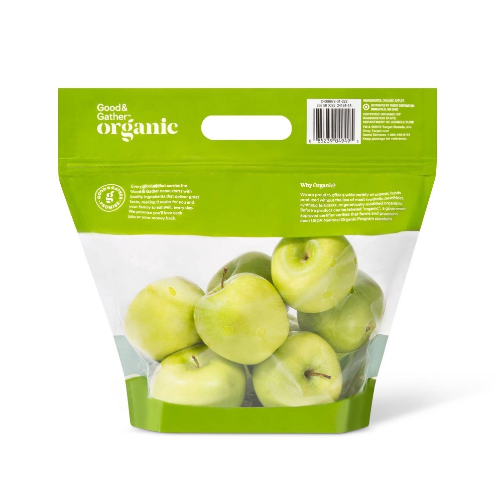 slide 2 of 3, Organic Granny Smiyth Apples, 2 lb