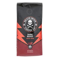 Death Wish Coffee Co. Death Wish Coffee, Organic and Fair Trade, Dark Roast, Whole Bean Coffee, 10 oz